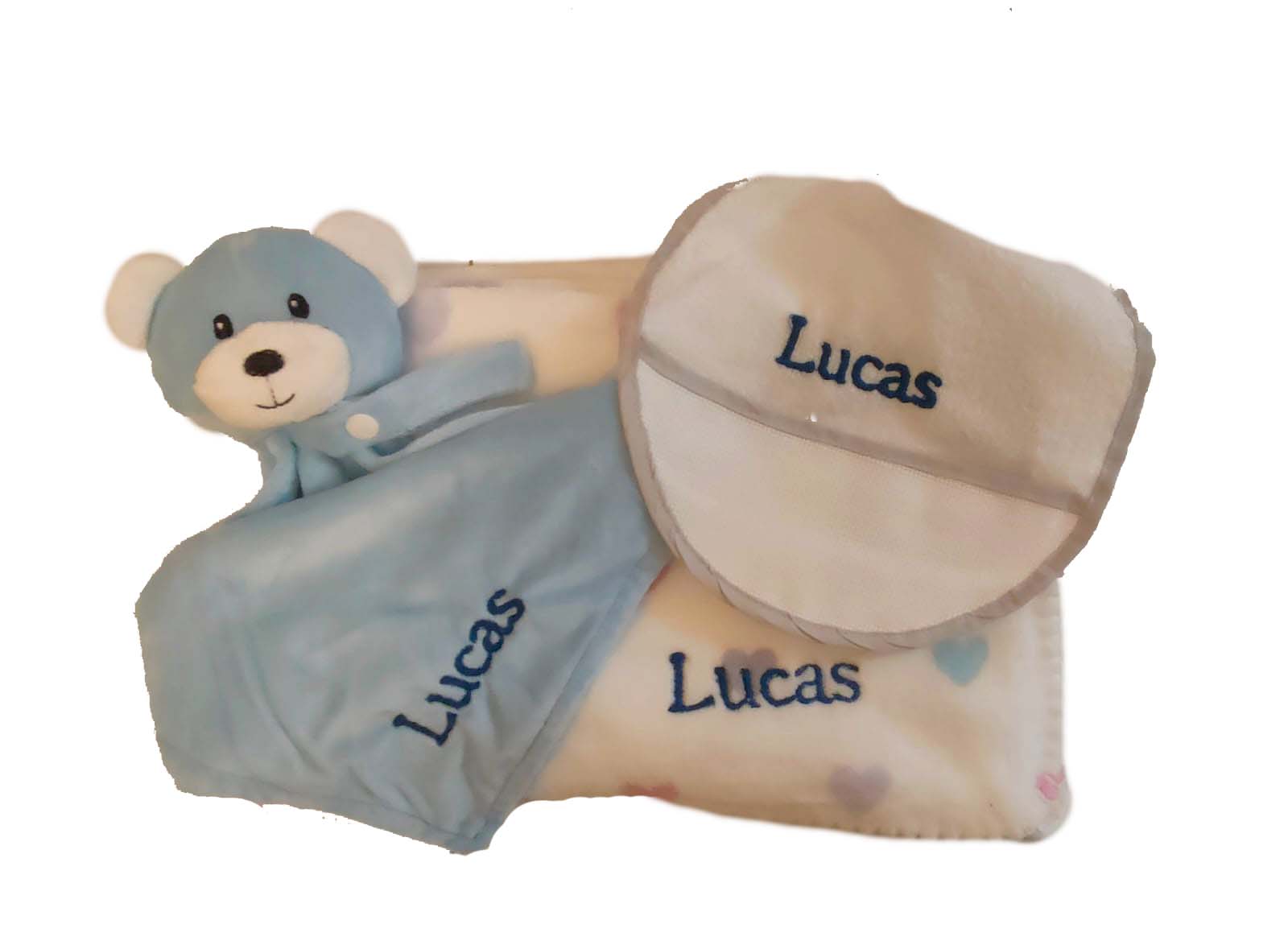 Manta personalizada mas babero