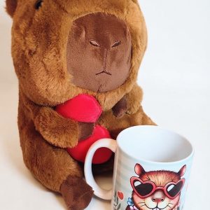 Capibara 28 cm con taza
