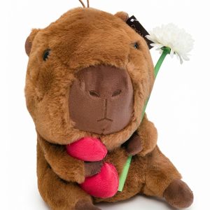 peluche capibara con accesorios