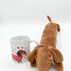 Perro salchicha 23 cm y taza