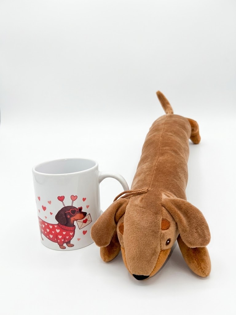 Perro salchicha 23 cm y taza