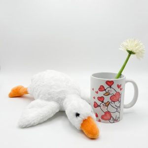 Pack Regalo Romántico: Peluche Oca, Taza y Bolígrafo