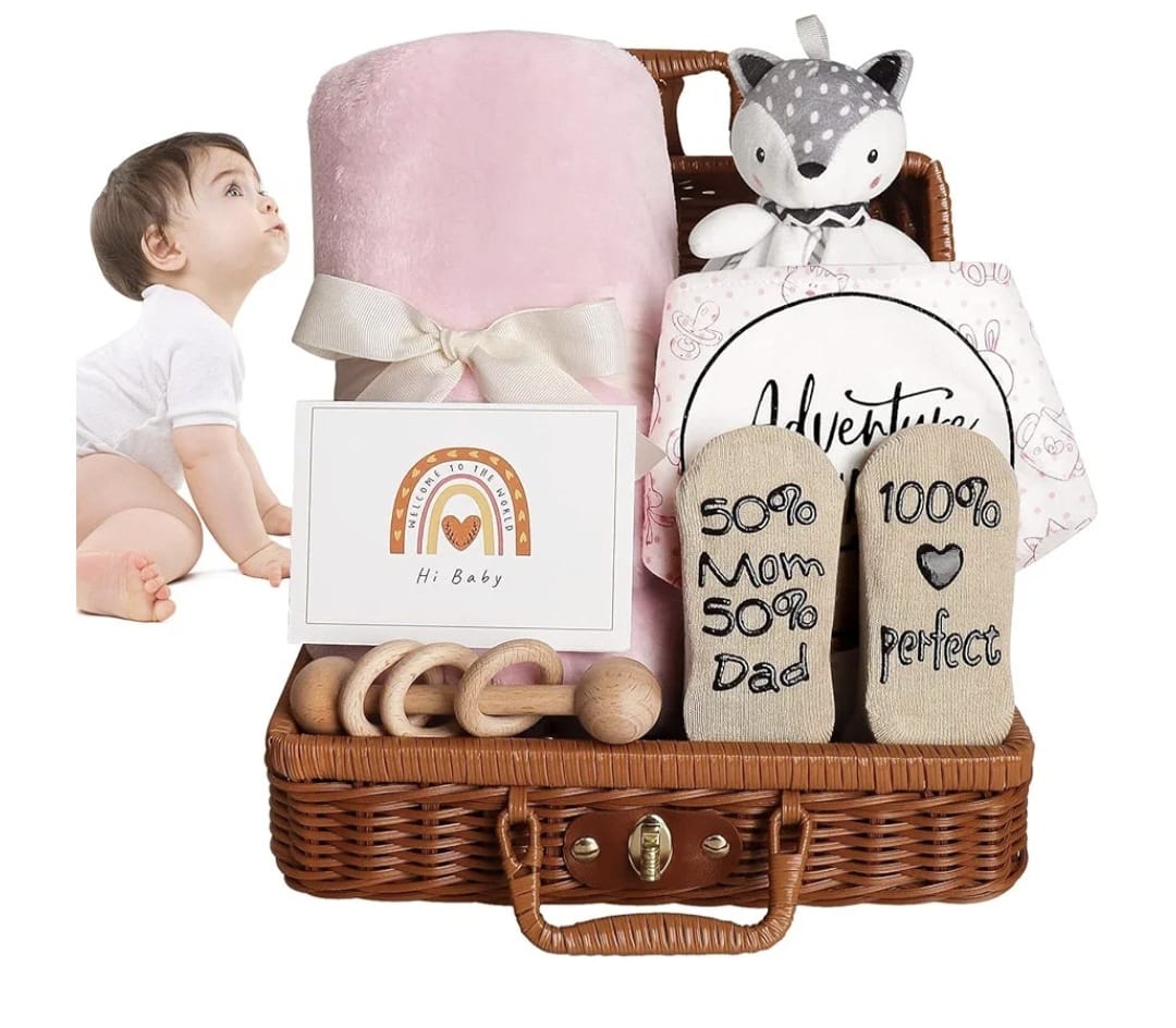 Conjunto cesta bebe niña